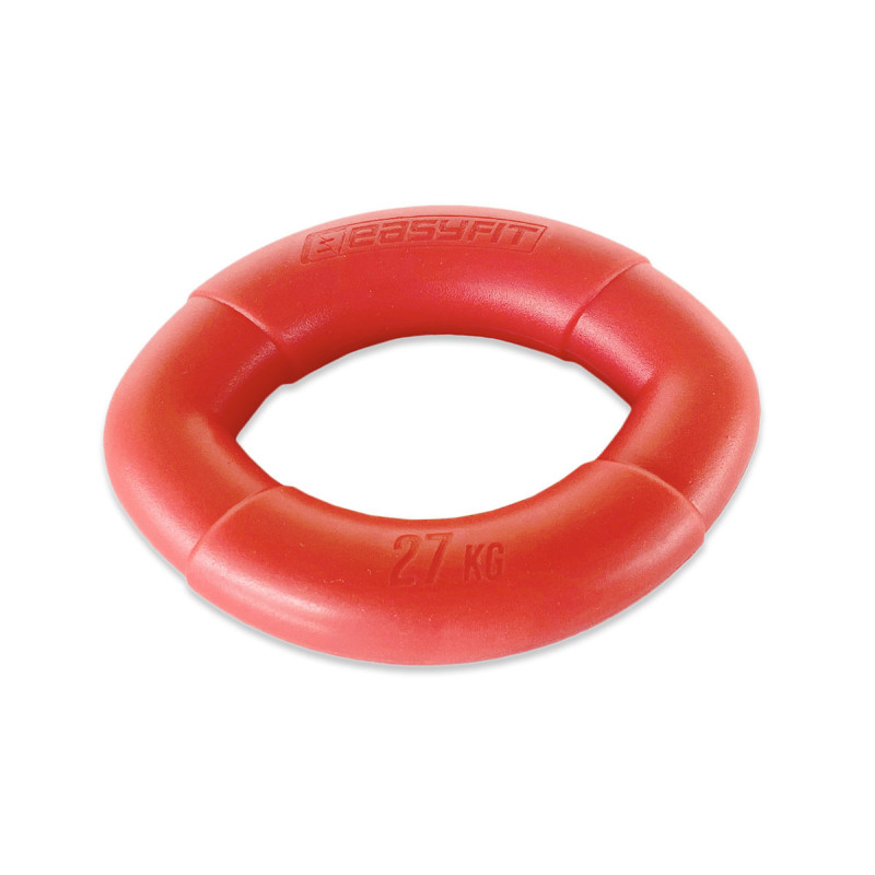 Еспандер кистьовий EasyFit Elliptic, Діаметр 10 см, Опір 27 кг, Силікон, Червоний