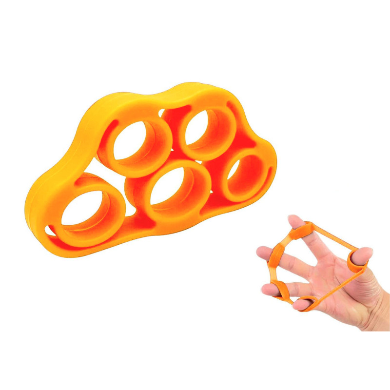 Еспандер для рук і пальців EasyFit GripFlex, Довжина 8 см, ширина 4,5 см, Опір 5 кг, Силікон, Помаранчевий