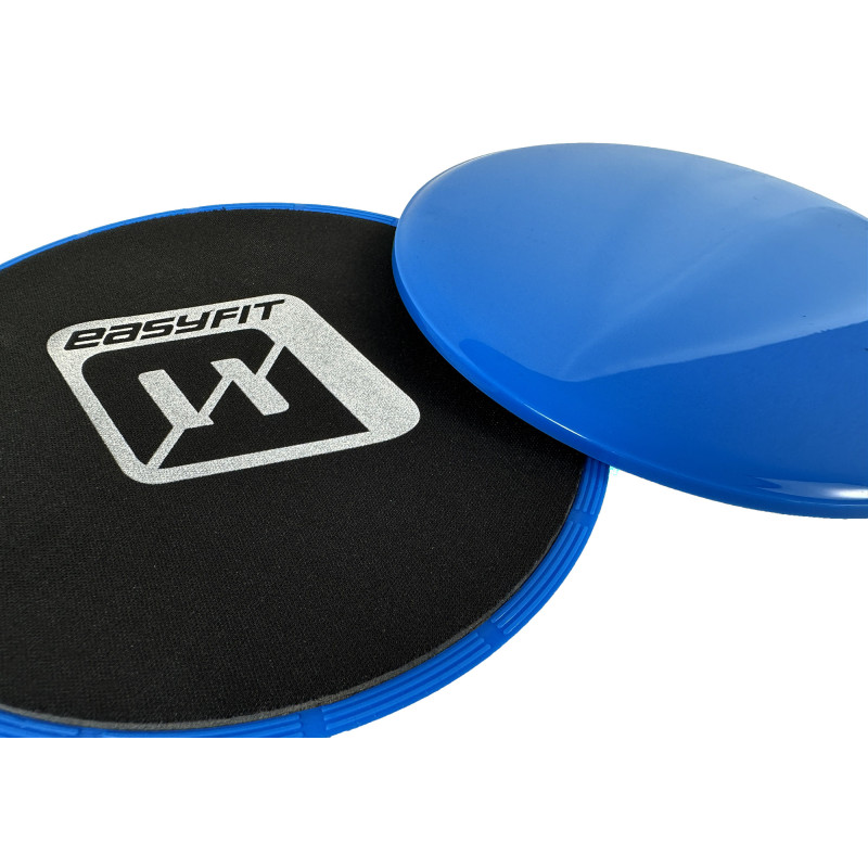 Диски для глайдингу EasyFit (пара), Діаметр 18 см, Максимальне навантаження 120 кг, Пластик, Синій