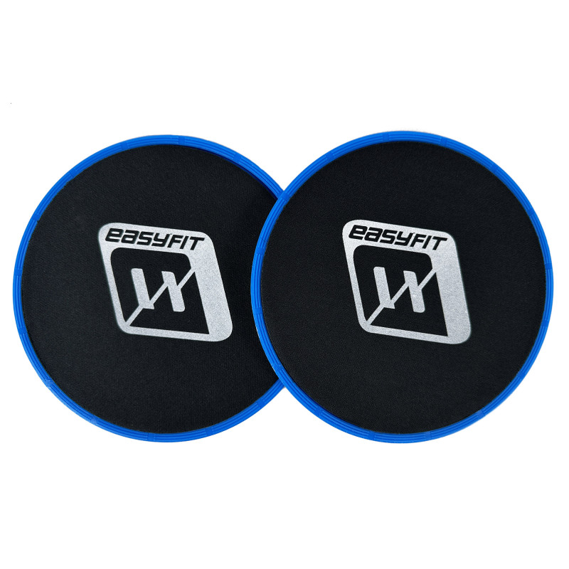 Диски для глайдингу EasyFit (пара), Діаметр 18 см, Максимальне навантаження 120 кг, Пластик, Синій