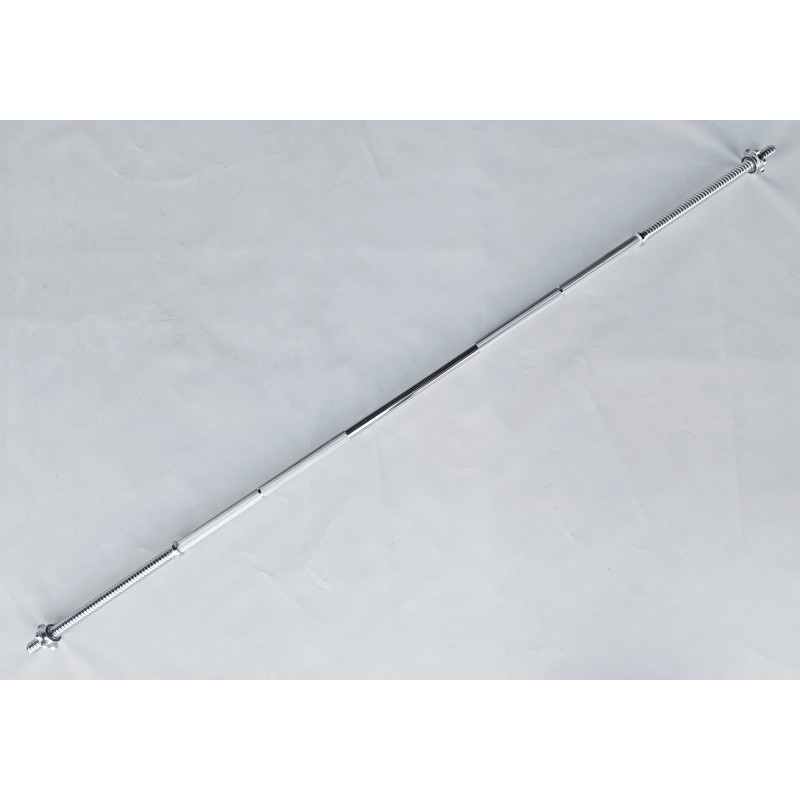 Гриф для штанги EasyFit прямий, Довжина 1,8 м, Діаметр 25 мм, Сталь, Хром, Вага 7 кг