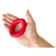 Еспандер кистьовий EasyFit Elliptic, Діаметр 10 см, Опір 27 кг, Силікон, Червоний