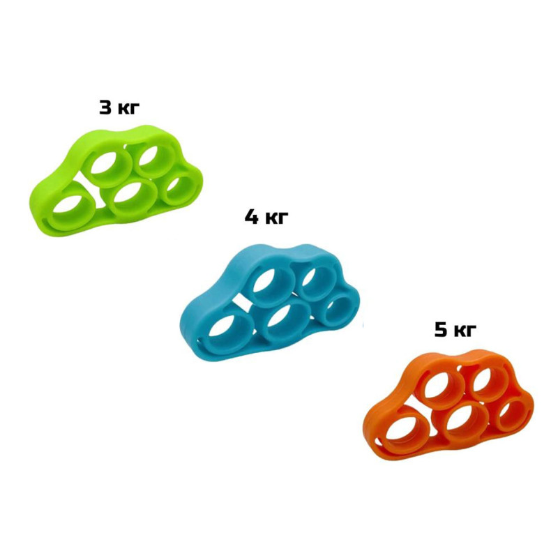 Еспандер для рук і пальців EasyFit GripFlex, Довжина 8 см, ширина 4,5 см, Опір 5 кг, Силікон, Помаранчевий