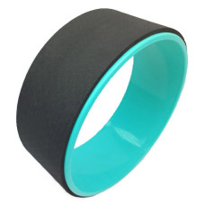 Колесо для йоги EasyFit TPE, Диаметр 33 см, Ширина 13 см, ПВХ, Черно-мятное