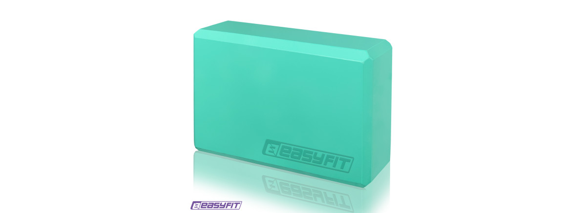 Блок для йоги EasyFit, 23х15,5х7,5 см, мятный