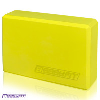 Блок для йоги EasyFit EVA, 23х15,5х7,5 см, жовтий