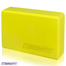 Блок для йоги EasyFit EVA, 23х15,5х7,5 см, жовтий
