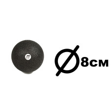 Массажный мяч EasyFit, Диаметр 8 см, Материал EPP, для МФР, снятия напряжения и самомассажа, Черный