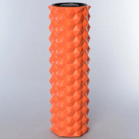 Массажный ролик (валик) EasyFit Triangle, длина 45 см, диаметр 12 см, черный, каркас из высокопрочного пластика, EVA-пена с массажной поверхностью 3D, для МФР, фитнеса, йоги и реабилитации