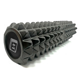 Массажный ролик EasyFit Solid Grid Roller v.2.2s с массажной 3D поверхностью, черный