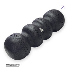 Массажный ролик (валик) EasyFit SlateShaper, Длина 45 см, Диаметр 15 см, EPP-пена, для МФР, фитнеса, йоги и реабилитации, Черный