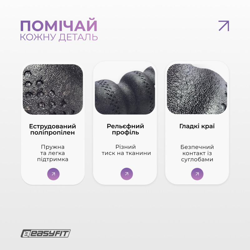 Массажный ролик (валик) EasyFit SlateShaper, Длина 45 см, Диаметр 15 см, EPP-пена, для МФР, фитнеса, йоги и реабилитации, Черный