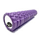 Масажний ролик (валик) EasyFit Grid Roller v.3.1, Довжина 60 см, Діаметр 14 см, Каркас із високоміцного пластику, Піна EVA з масажною поверхнею 3D, для МФР, фітнесу, йоги та реабілітації, Фіолетовий