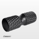 Массажный ролик EasyFit Grid Roller EPP для МФР, длина 42 см, черный