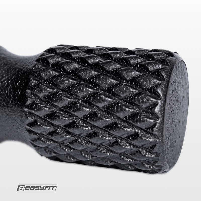 Массажный ролик EasyFit Grid Roller EPP для МФР, длина 42 см, черный
