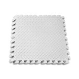 Татамі мат EasyFit SwallowTail (пазл ластівчин хвіст з бортиком), Розмір 120x120 см, Товщина 10 мм, EVA-піна, Білий