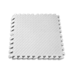 Татами мат EasyFit SwallowTail (пазл ласточкин хвост с бортиком), Размер 120x120 см, Толщина 10 мм, EVA-пена, Белый