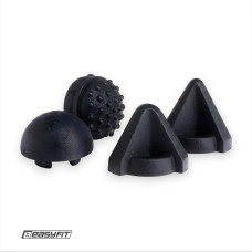 Набір масажерів для МФР EasyFit TriggerSet, 4 насадки, Спінений поліпропілен, Чорний