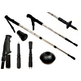 Палка для скандинавской ходьбы EasyFit Energia (1 палка), Длина 64-135 см, Алюминий, Резина, Серый, Для асфальта, песка, снега и других типов покрытия