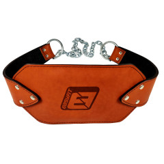 Пояс для отягощений EasyFit, кожа, сталь, до 200 кг, коричневый