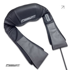 Масажер для шиї EasyFit Shiatsu (роликовий шиацу-масаж плечей і тіла), 3 рівні інтенсивності, чорний