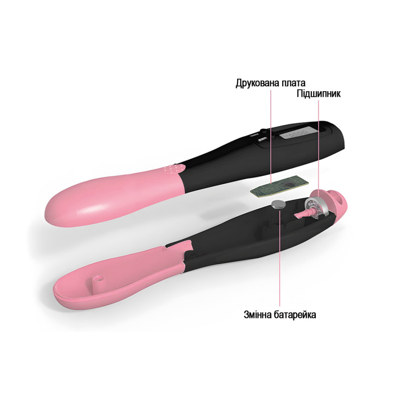 Швидкісна скакалка з лічильником EasyFit, Довжина 2,8 м, ручки 18 см, Сталь, Пластик, Вага 130 г, Чорно-рожевий