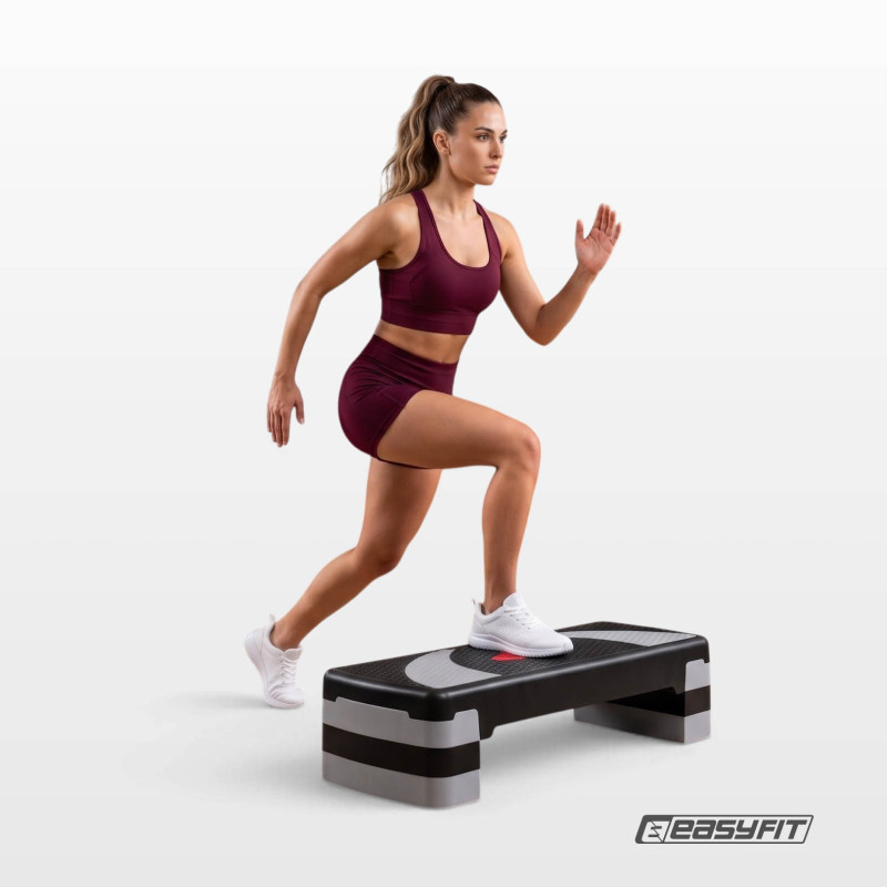 Степ-платформа EasyFit EasyFit Step-B 3-ступенчатая, 80×30 см, серый