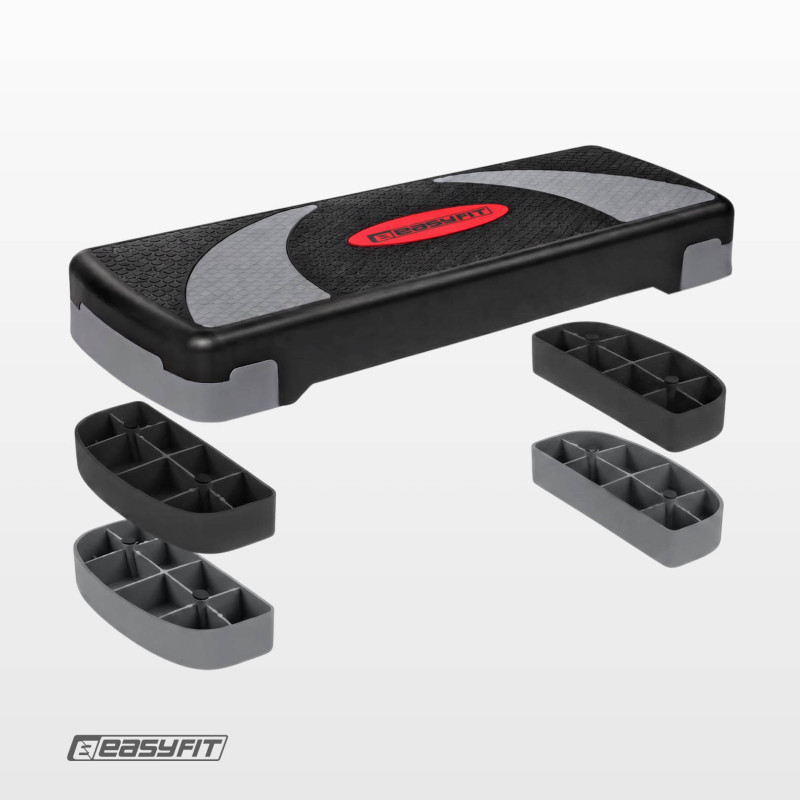Степ-платформа EasyFit EasyFit Step-B 3-ступенчатая, 80×30 см, серый