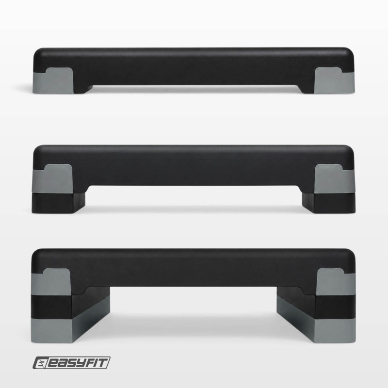 Степ-платформа EasyFit EasyFit Step-B 3-ступенчатая, 80×30 см, серый