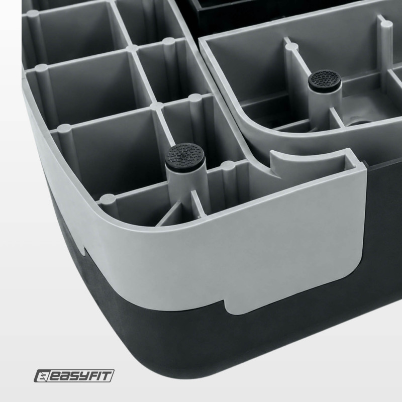 Степ-платформа EasyFit EasyFit Step-B 3-ступенчатая, 80×30 см, серый