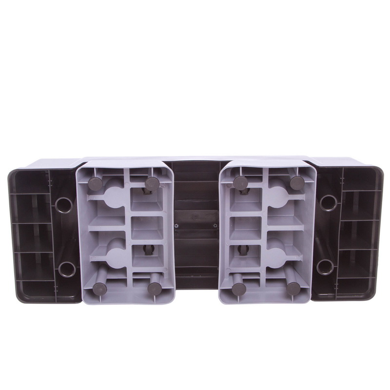 Степ-платформа EasyFit Step-D 3-ступенчатая, 70×28 см, пластик, серый