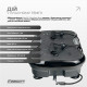Віброплатформа EasyFit VibroStep Base (еспандери в комплекті), 10 програм, Bluetooth, USB, чорний