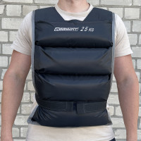 Жилет для обтяження EasyFit, Вага 25 кг, Оксфорд, Пісок, Чорний