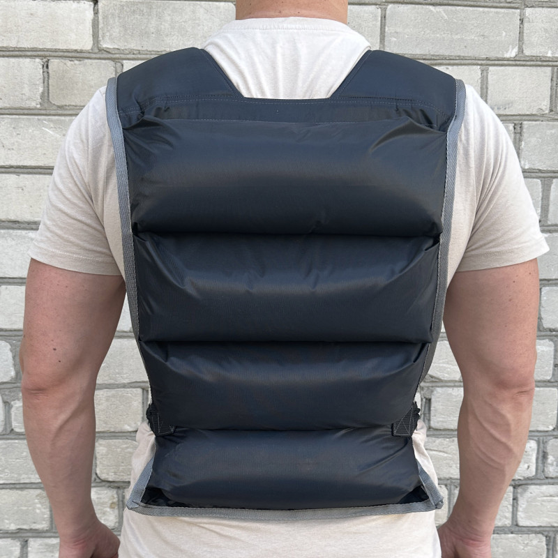 Жилет для обтяження EasyFit, Вага 25 кг, Оксфорд, Пісок, Чорний