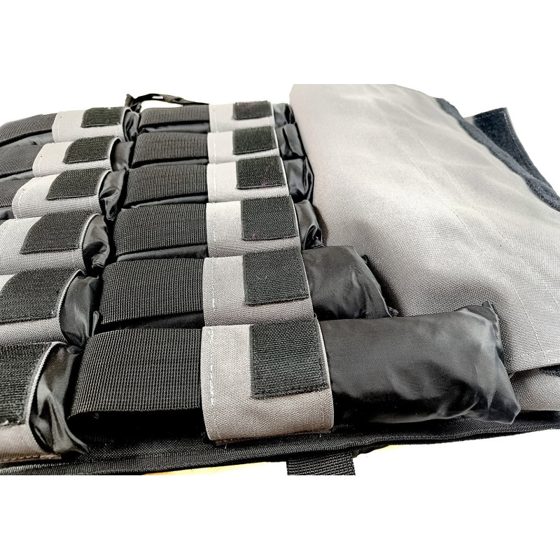 Жилет обтяжувач EasyFit Armor набірний з кроком 0,5 кг, Максимальна вага 18 кг, Оксфорд, Пісок, Чорний
