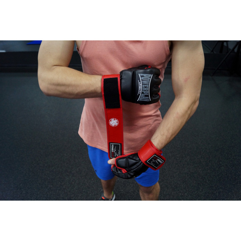 Рукавиці для MMA PowerPlay 3058 Чорно-Червоні S