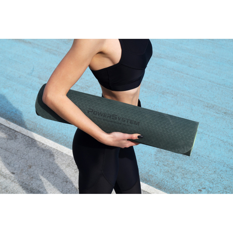Килимок для йоги та фітнесу Power System PS-4060 TPEYoga Mat Premium Green (183х61х0.6)