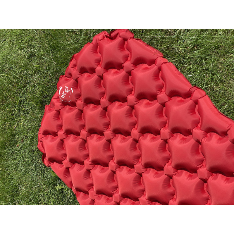 Надувной каремат походный, туристический WCG для кемпинга (красный)