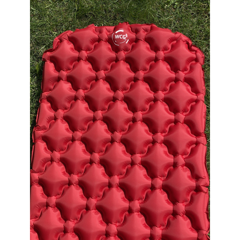 Надувной каремат походный, туристический WCG для кемпинга (красный)
