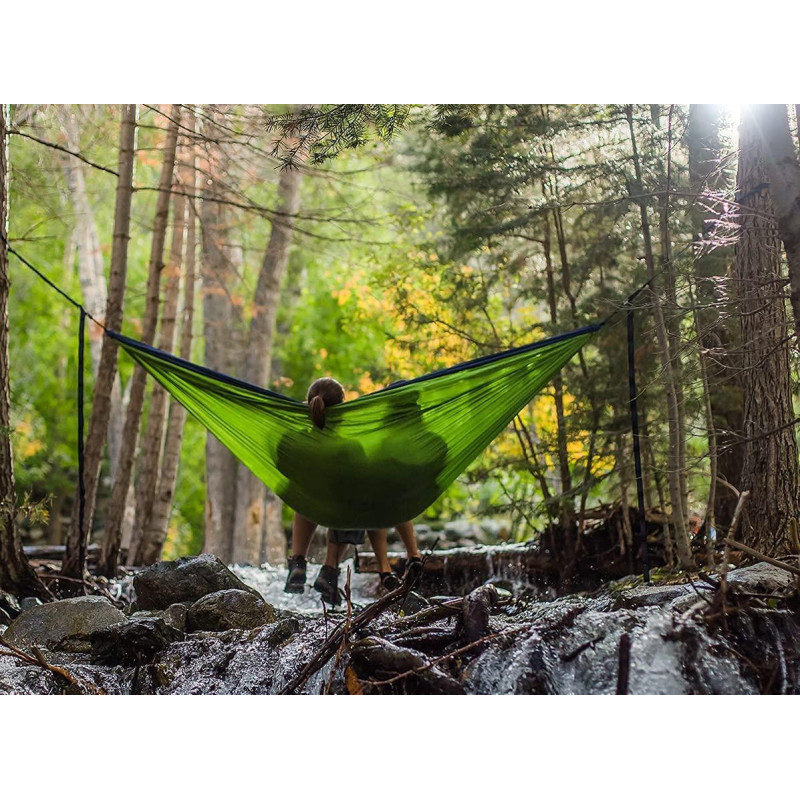 Нейлоновий гамак TOURING салатовий з зеленим XXL 300х200 WCG