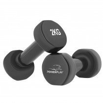 Гантель вінілова PowerPlay 4125 Achilles 2*2 кг. Чорні (2шт.) Гантель вінілова PowerPlay 4125 Achilles 2*2 кг. Чорні (2шт.)
