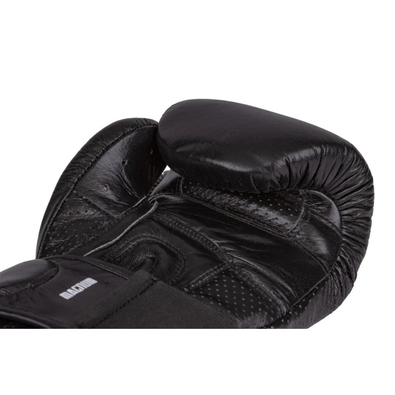Боксерські рукавиці PowerPlay 3087 Magnum Чорні [натуральна шкіра] 16 унцій