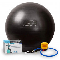 М'яч для фітнесу (фітбол) PowerPlay 4001 Ø65 cm Gymball Чорний + помпа М'яч для фітнесу (фітбол) PowerPlay 4001 Ø65 cm Gymball Чорний + помпа