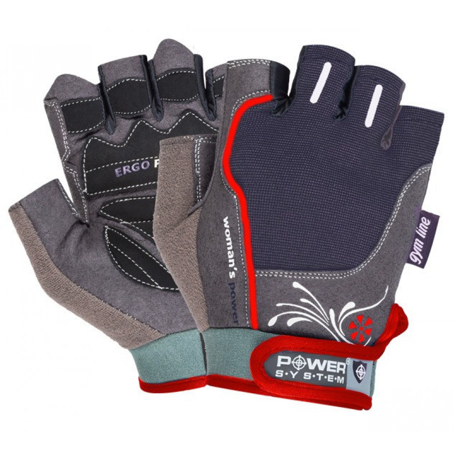 Рукавички для фітнесу Power System PS-2570 Woman’s Power жіночі Black/Red M