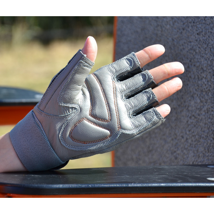 Рукавички для фітнесу MadMax MFG-921 Voodoo Light grey/orange M