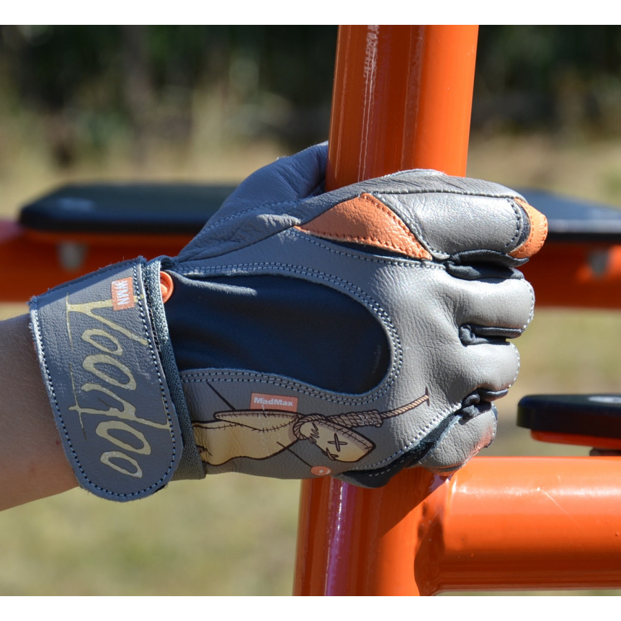 Рукавички для фітнесу MadMax MFG-921 Voodoo Light grey/orange M