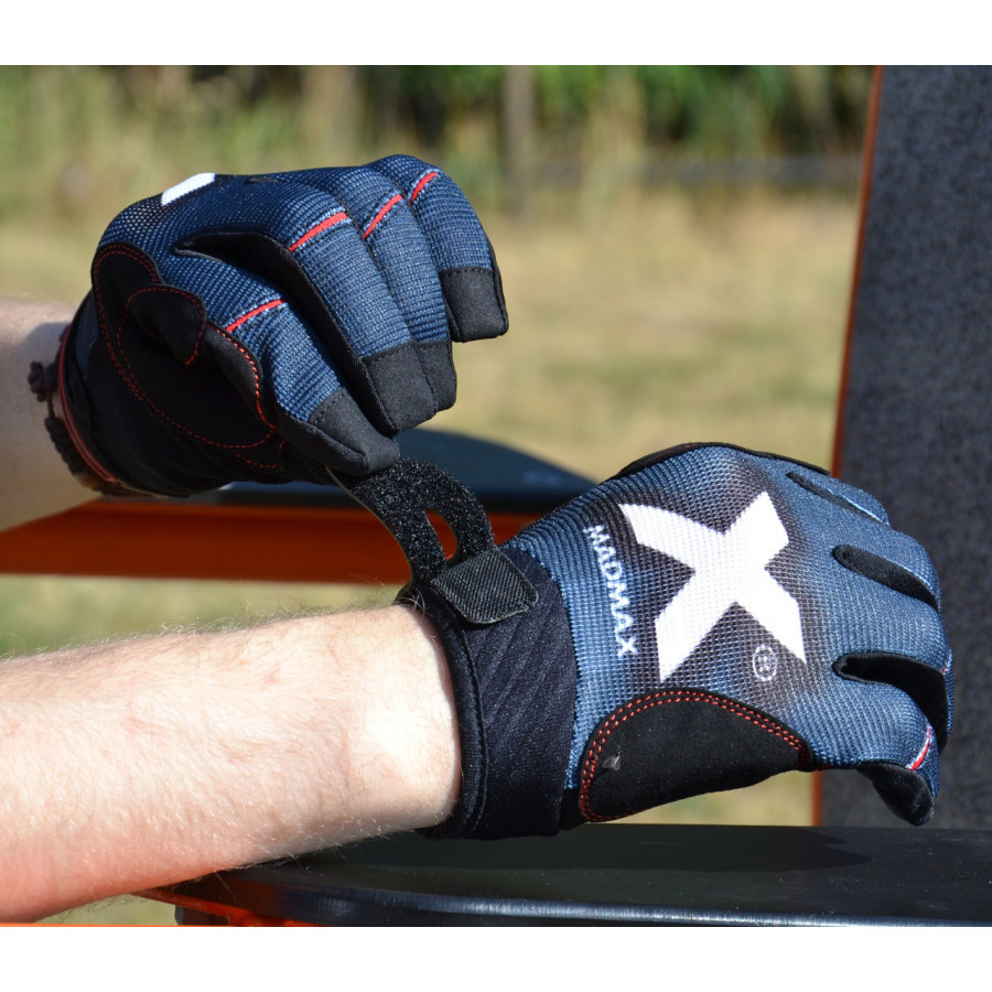 Рукавички для фітнесу MadMax MXG-102 X Gloves Black/Grey/White L