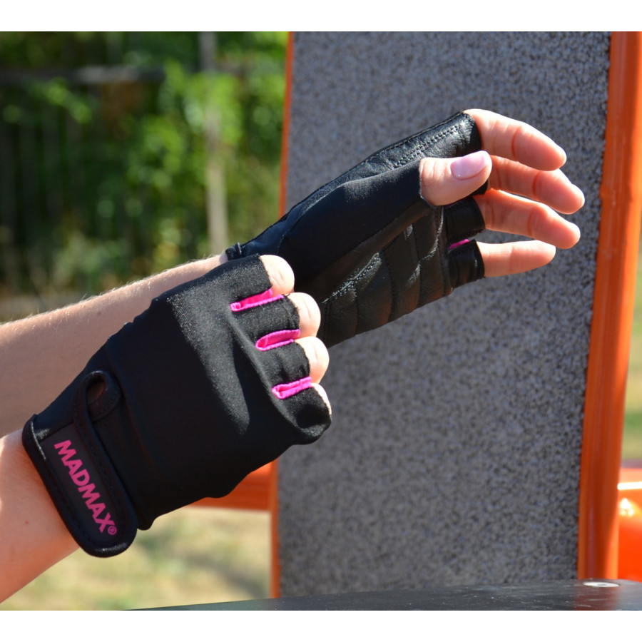 Рукавички для фітнесу MadMax MFG-251 Rainbow Pink M