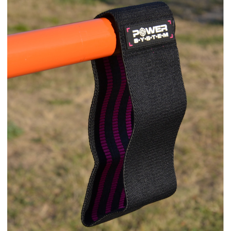 Тканева гумка для фітнесу та спорту Power System PS-4091 Booty Band LVL 1 Black/Pink (d_64 см. навантаження 18-23кг.)