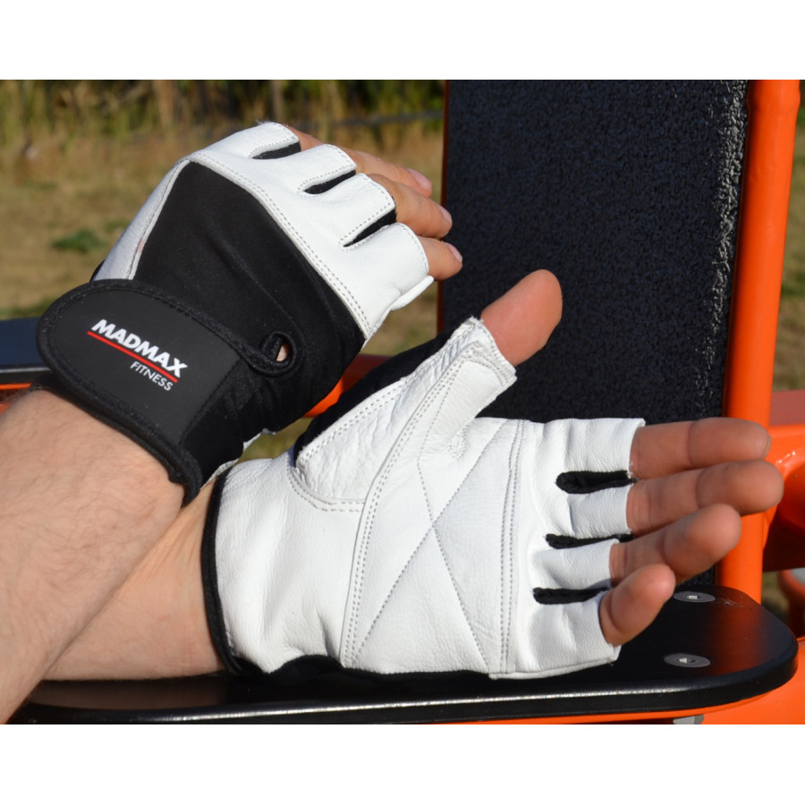 Рукавички для фітнесу MadMax MFG-444 Fitness White M